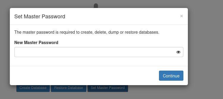 Configurar Clave master de Odoo